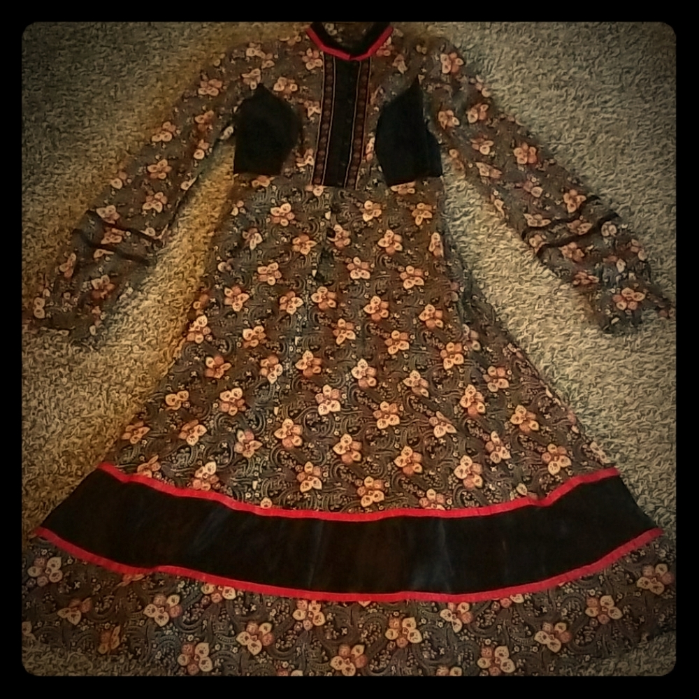 Vintage Gunne Sax Floral prairie dress ⚘